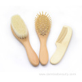 Eco-friendly baby brush and comb set wood